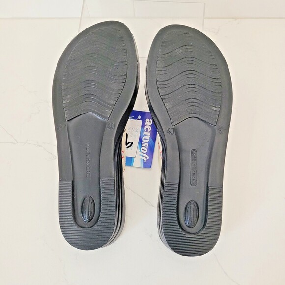 NEW Aerosoft Womens Sz 9 Sandals Flip Flop Thong Red Flowers EU 40 Arch Support - Picture 10 of 11